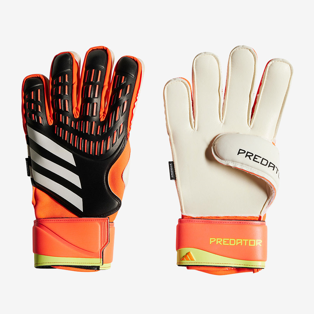 tw handschuhe fingersave adidas Predator Match Fingersave - Schwarz/Solar Rot/Solar Gelb