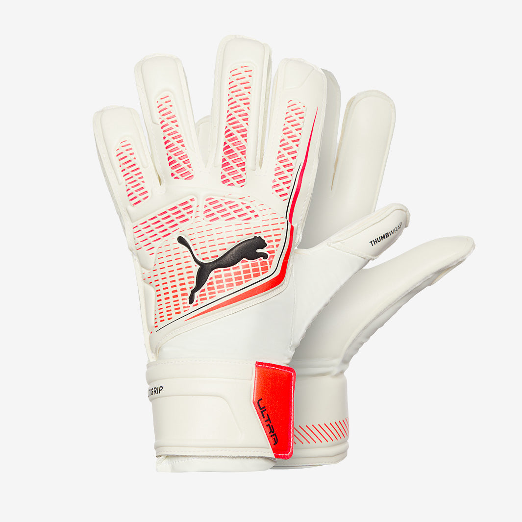 torwart handschuhe Puma Ultra Match Regular Cut - Weiß/Rot/Schwarz
