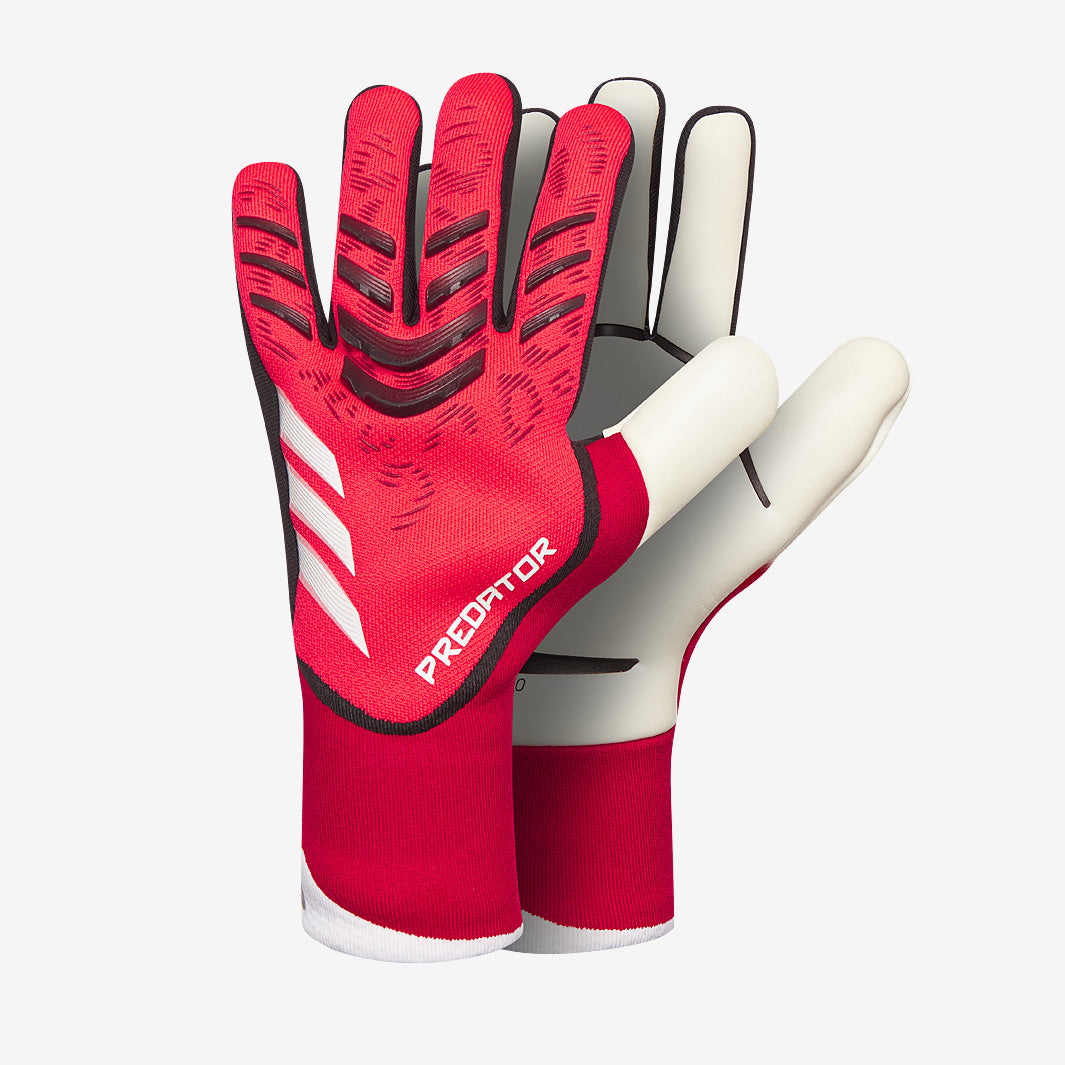 adidas Predator Pro Torwarthandschuhe - Lucid Rot/Schwarz/Pure Ruby