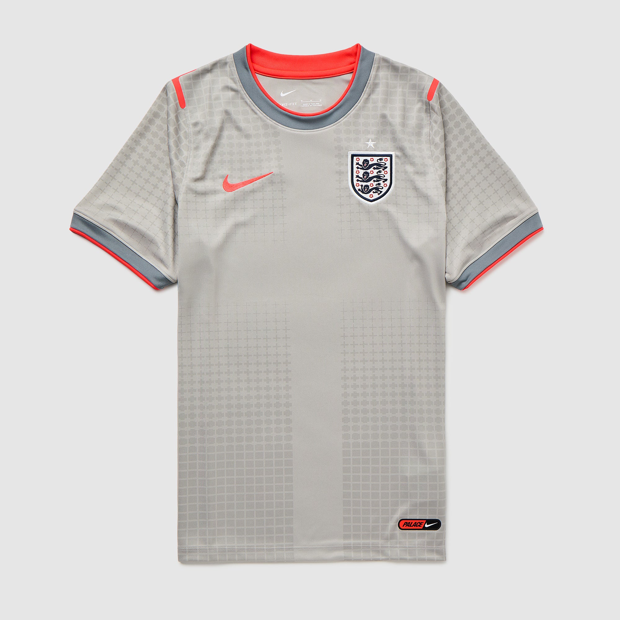 Nike England x Palace Pre-Match Shirt - Zinngrau/Rot - Herren