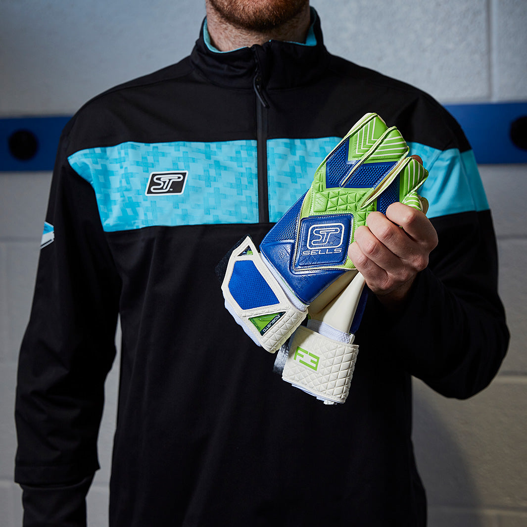 SELLS PRO F3 TERRAIN 10.5号 Sells F3 Terrain - Mens GK Gloves - Negative - Navy/Lime