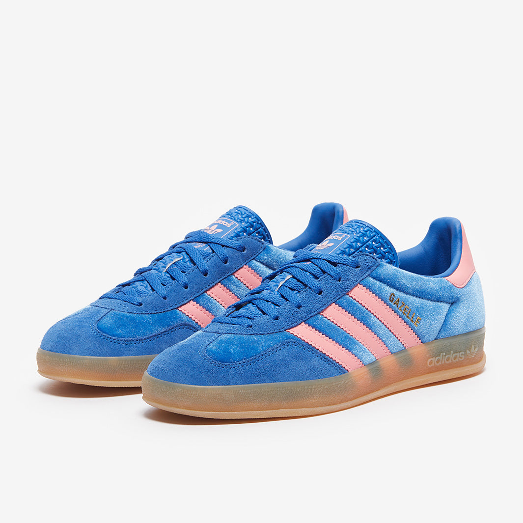 adidas Originals Damen Gazelle Indoor - Blau/Semi Pink Spark/Gum 3