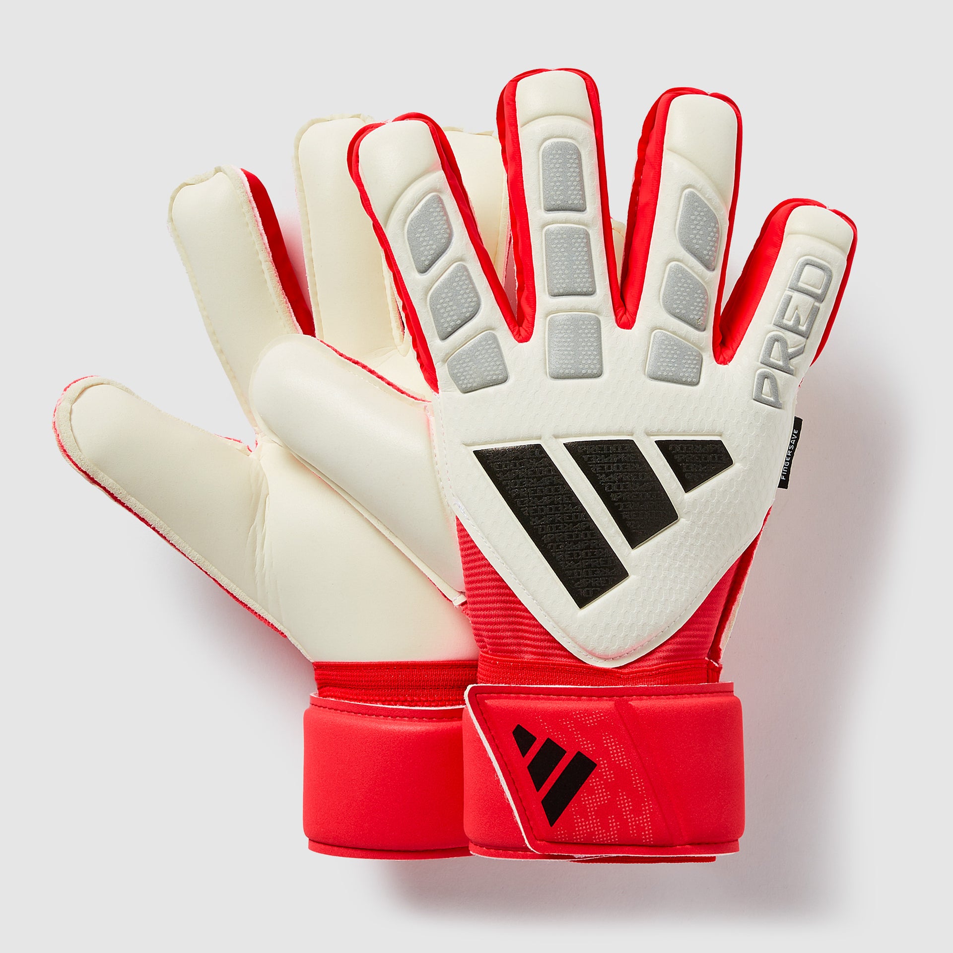 adidas predator handschuhe kinder adidas Kinder Predator Match Fingersave - Weiß/Lucid Rot/Schwarz