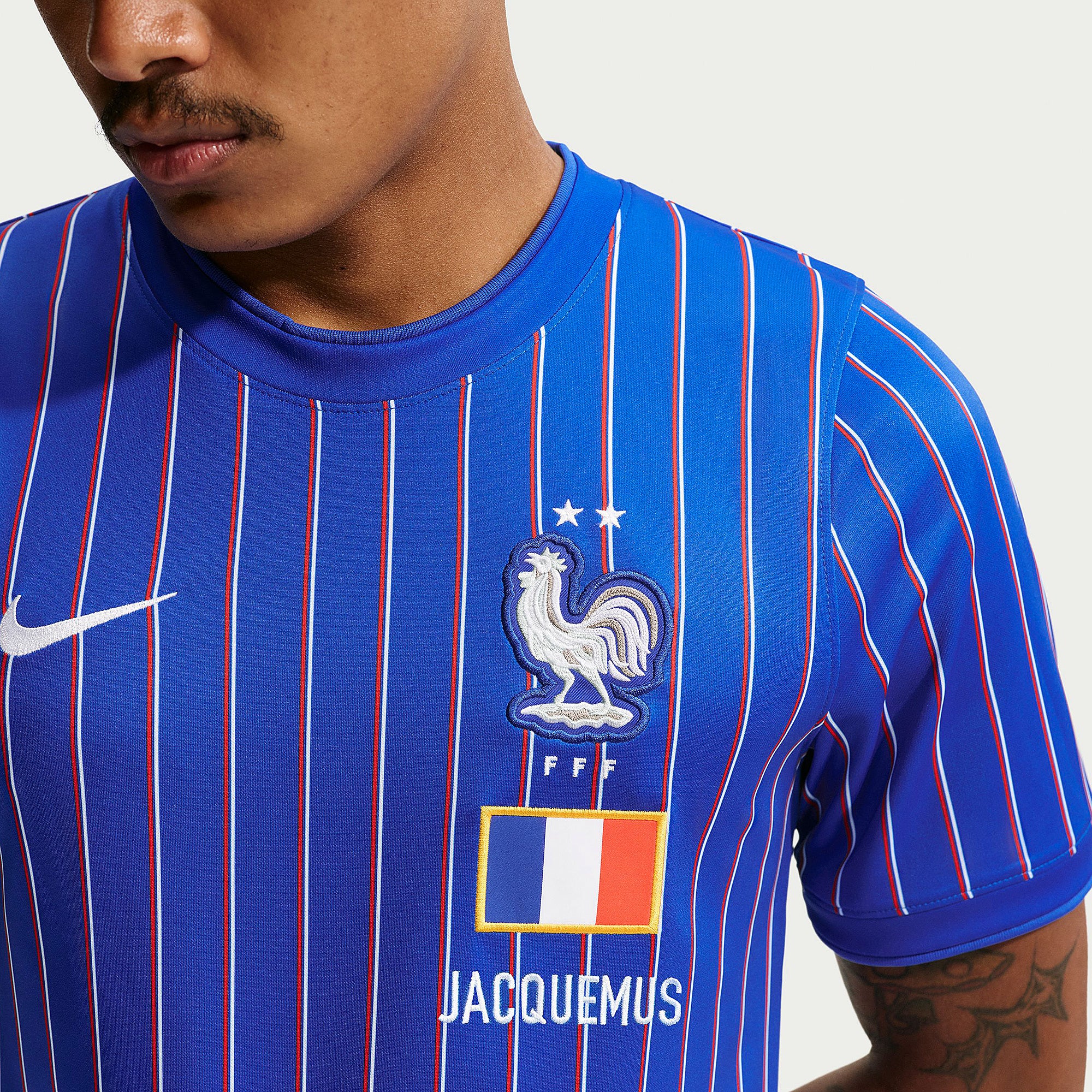 Nike Frankreich x Jacquemus Pre-Match Shirt - Game Royal/Rot/Weiß