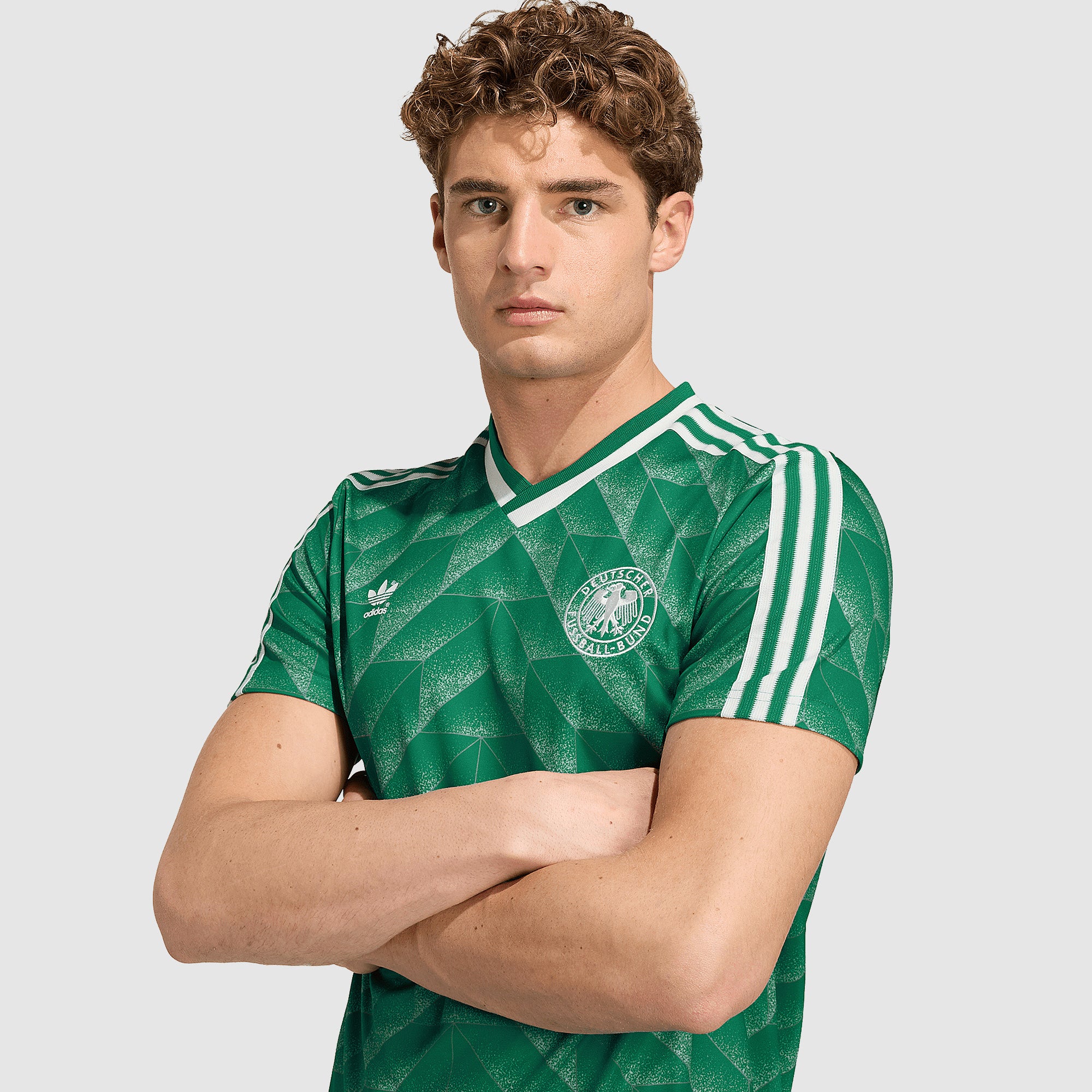adidas Deutschland 1990 Auswärtstrikot - Grün - Herren Fanbekleidung
