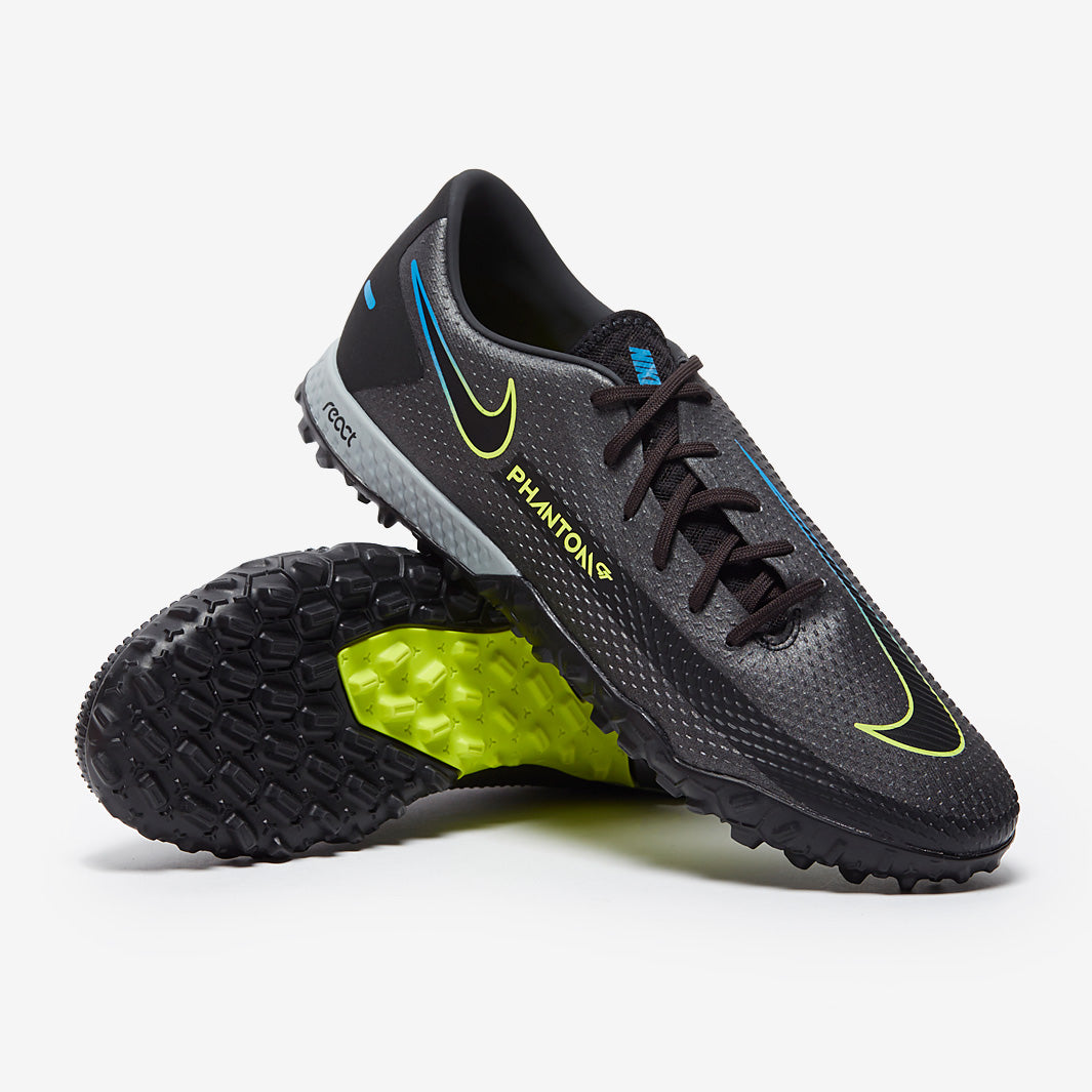 シューズ NIKE PHANTOM GT PRO REACT TF Black Blue Nike Phantom GT Pro TF - Black/Cyber/Light Photo Blue - Turf